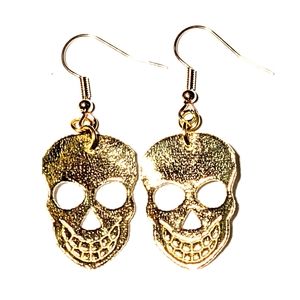 Gold Skull Earrings